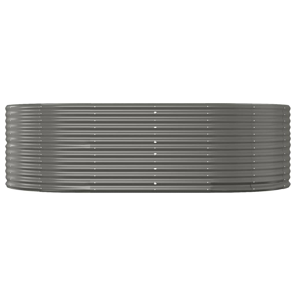 Garden Raised Bed Grey 212x140x68 cm Galvanised Steel