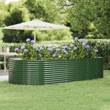 Garden Raised Bed Green 291x140x68 cm Galvanised Steel
