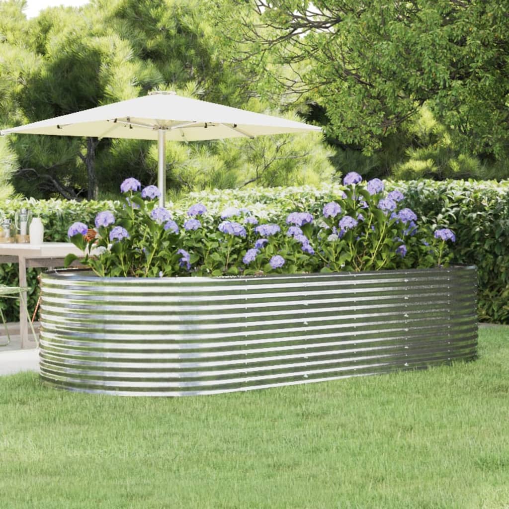 Garden Raised Bed Silver 291x140x68 cm Galvanised Steel