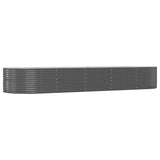 Garden Raised Bed Anthracite 447x140x68 cm Galvanised Steel