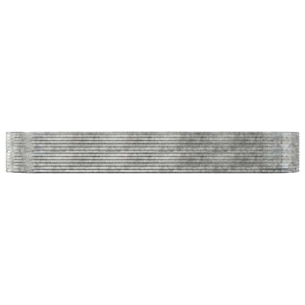 Garden Raised Bed Silver 447x140x68 cm Galvanised Steel