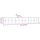 Garden Raised Bed Silver 447x140x68 cm Galvanised Steel