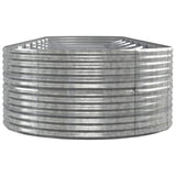 Garden Raised Bed Powder-coated Steel 584x140x68 cm Silver