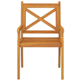 Outdoor Dining Chairs 4 pcs Solid Wood Acacia