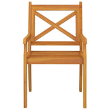 Outdoor Dining Chairs 6 pcs Solid Wood Acacia