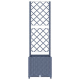 Garden Planter with Trellis Blue Grey 40x40x136 cm PP
