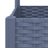 Garden Planter with Trellis Blue Grey 80x80x136 cm PP