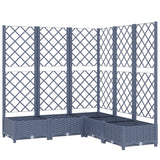 Garden Planter with Trellis Blue Grey 120x120x121.5 cm PP