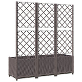 Garden Planter with Trellis Brown 120x40x136 cm PP
