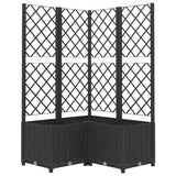 Garden Planter with Trellis Black 80x80x136 cm PP