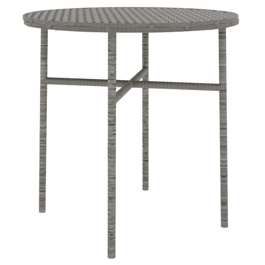 3 Piece Garden Dining Set Poly Rattan Grey