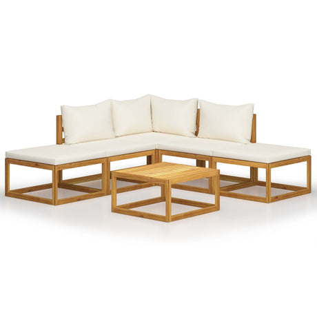 6 Piece Garden Lounge Set with Cushions Solid Wood Acacia (UK/IE/FI/NO only)