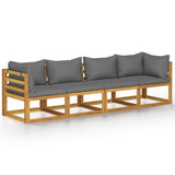 4-Seater Garden Sofa with Cushions Solid Wood Acacia (UK/IE/FI/NO only)