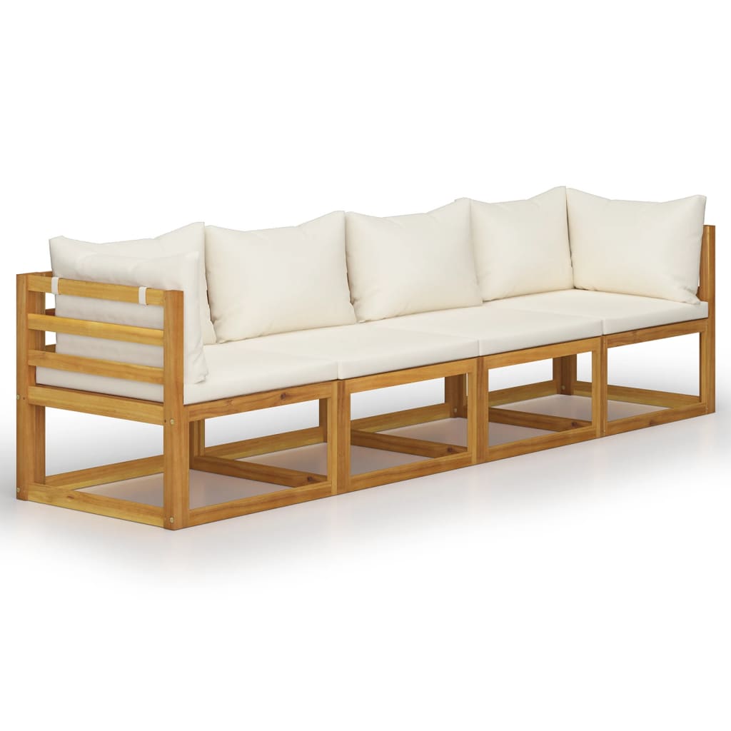 4-Seater Garden Sofa with Cushions Solid Wood Acacia (UK/IE/FI/NO only)