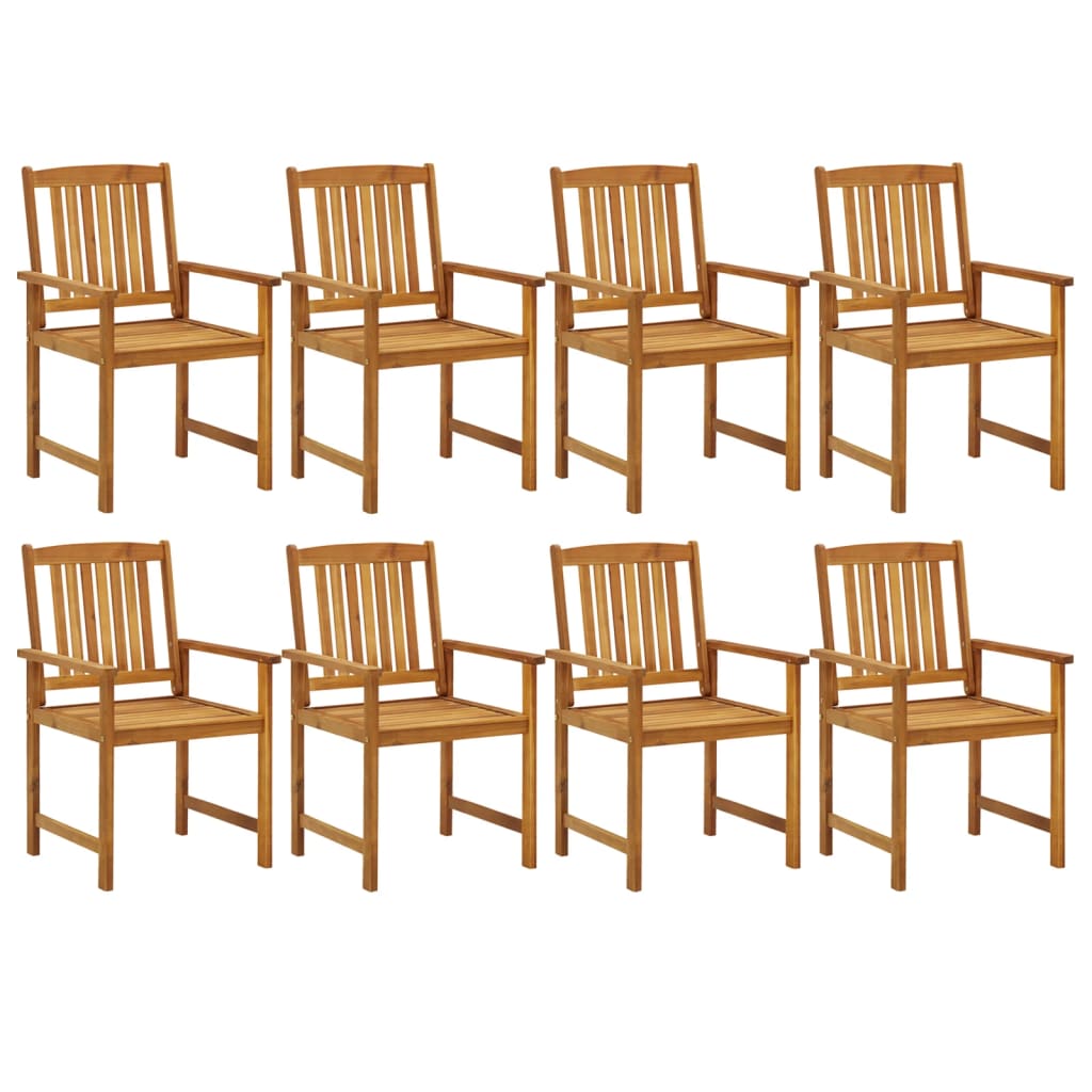 9 Piece Garden Dining Set Solid Wood Acacia