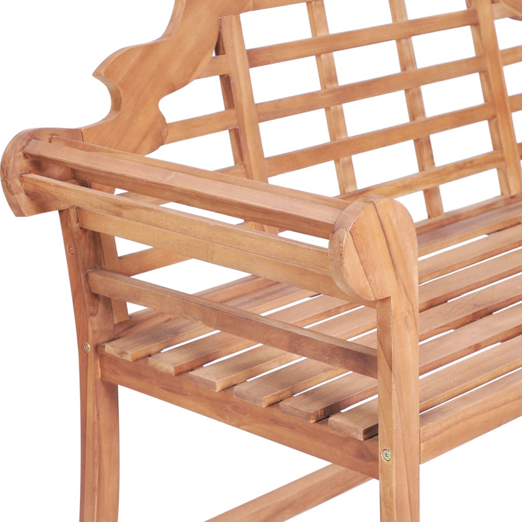 vidaXL Garden Bench 127x58.5x92.5 cm Solid Wood Teak