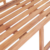 vidaXL Garden Bench 127x58.5x92.5 cm Solid Wood Teak