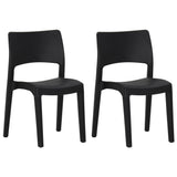 vidaXL Garden Chairs 2 pcs Polypropylene Anthracite