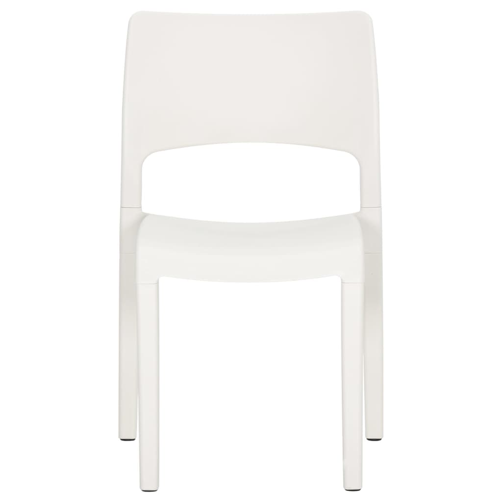 vidaXL Garden Chairs 2 pcs White Polypropylene