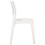 vidaXL Garden Chairs 2 pcs White Polypropylene