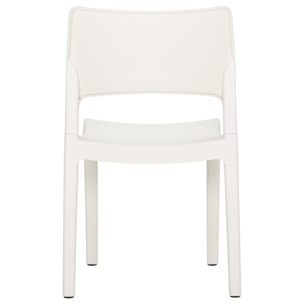 vidaXL Garden Chairs 2 pcs White Polypropylene