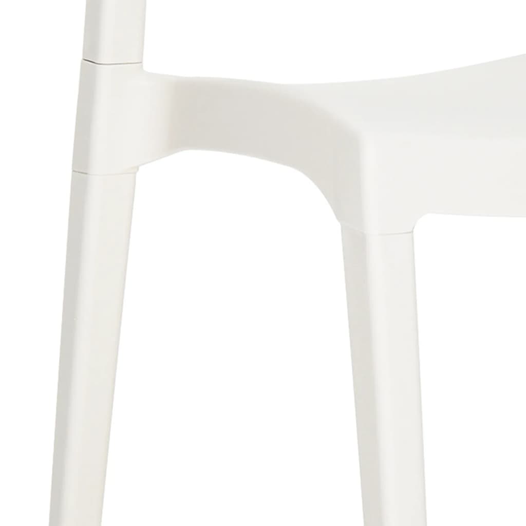 vidaXL Garden Chairs 2 pcs White Polypropylene