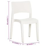 vidaXL Garden Chairs 2 pcs White Polypropylene