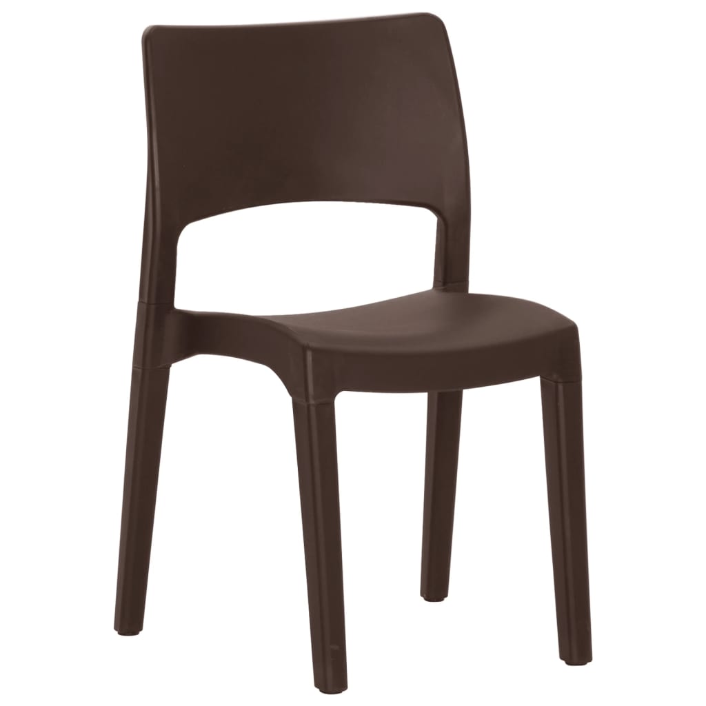 vidaXL Garden Chairs 2 pcs Mocha Polypropylene