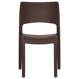 Garden Chairs 2 pcs Mocha Polypropylene