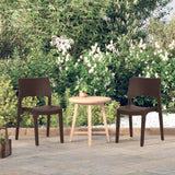 vidaXL Garden Chairs 2 pcs Mocha Polypropylene