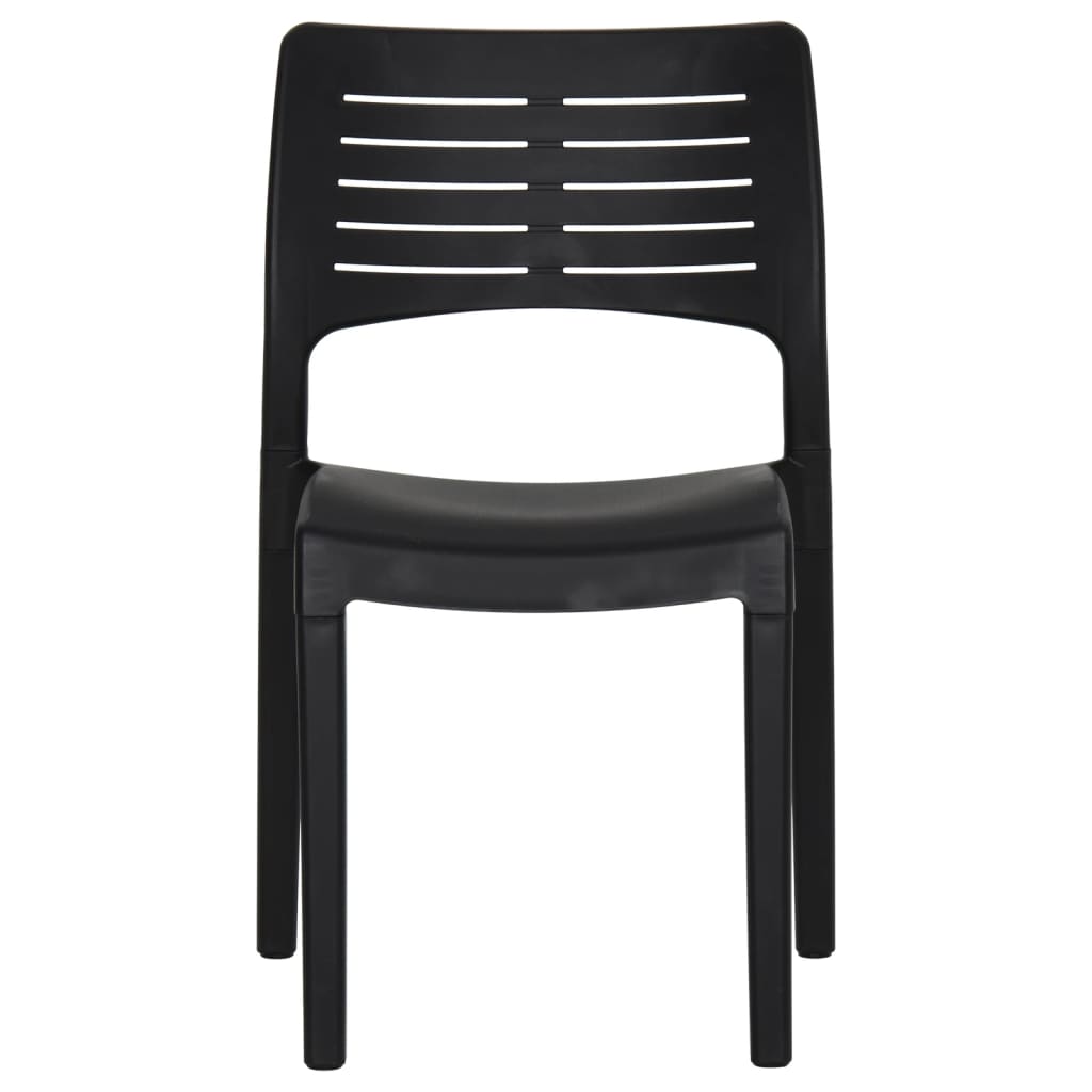 vidaXL Garden Chairs 2 pcs Anthracite Polypropylene