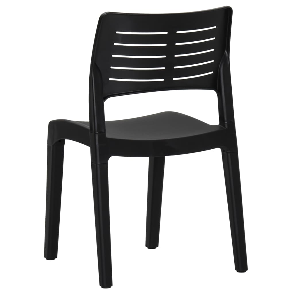 vidaXL Garden Chairs 2 pcs Anthracite Polypropylene