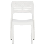 vidaXL Garden Chairs 2 pcs White Polypropylene