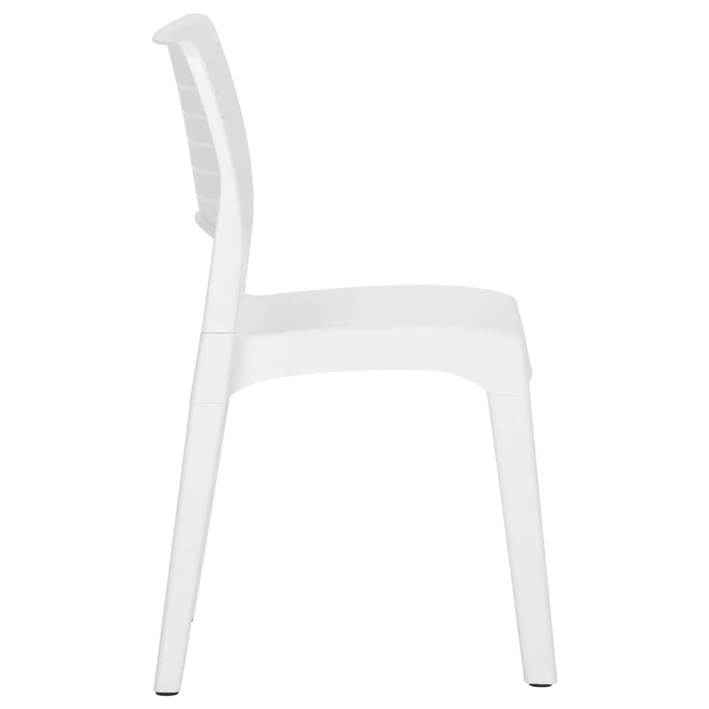 vidaXL Garden Chairs 2 pcs White Polypropylene