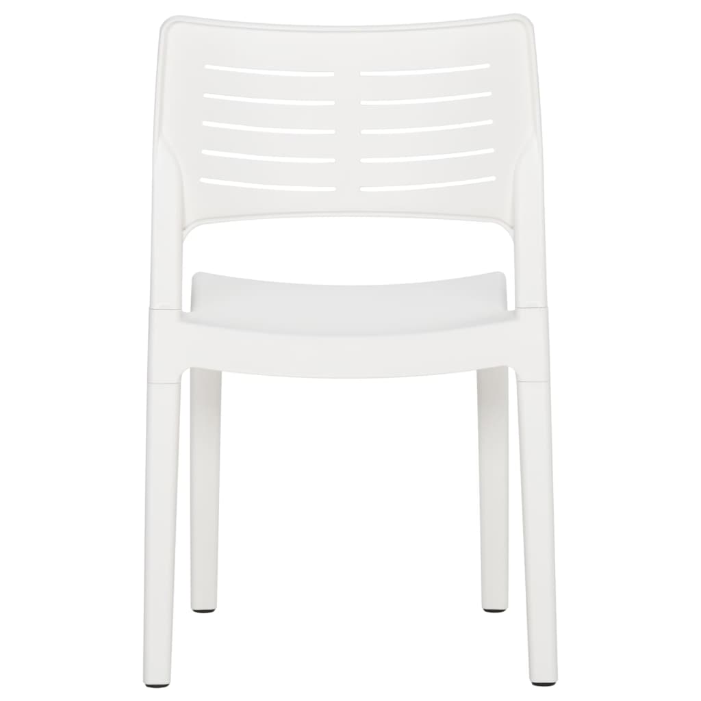 vidaXL Garden Chairs 2 pcs White Polypropylene