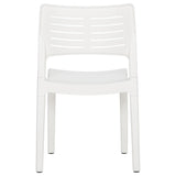 vidaXL Garden Chairs 2 pcs White Polypropylene