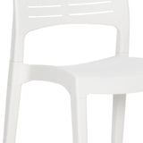 vidaXL Garden Chairs 2 pcs White Polypropylene