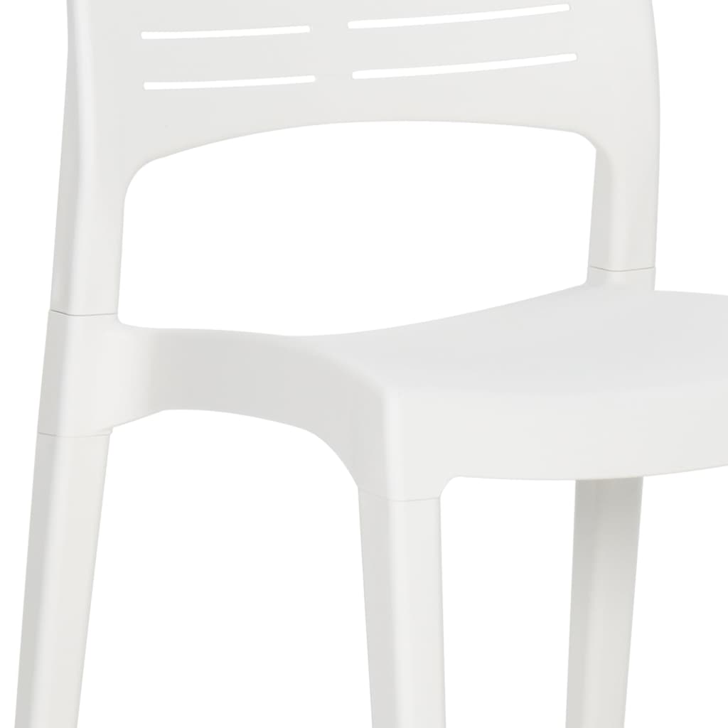 Garden Chairs 2 pcs White Polypropylene