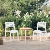 Garden Chairs 2 pcs White Polypropylene