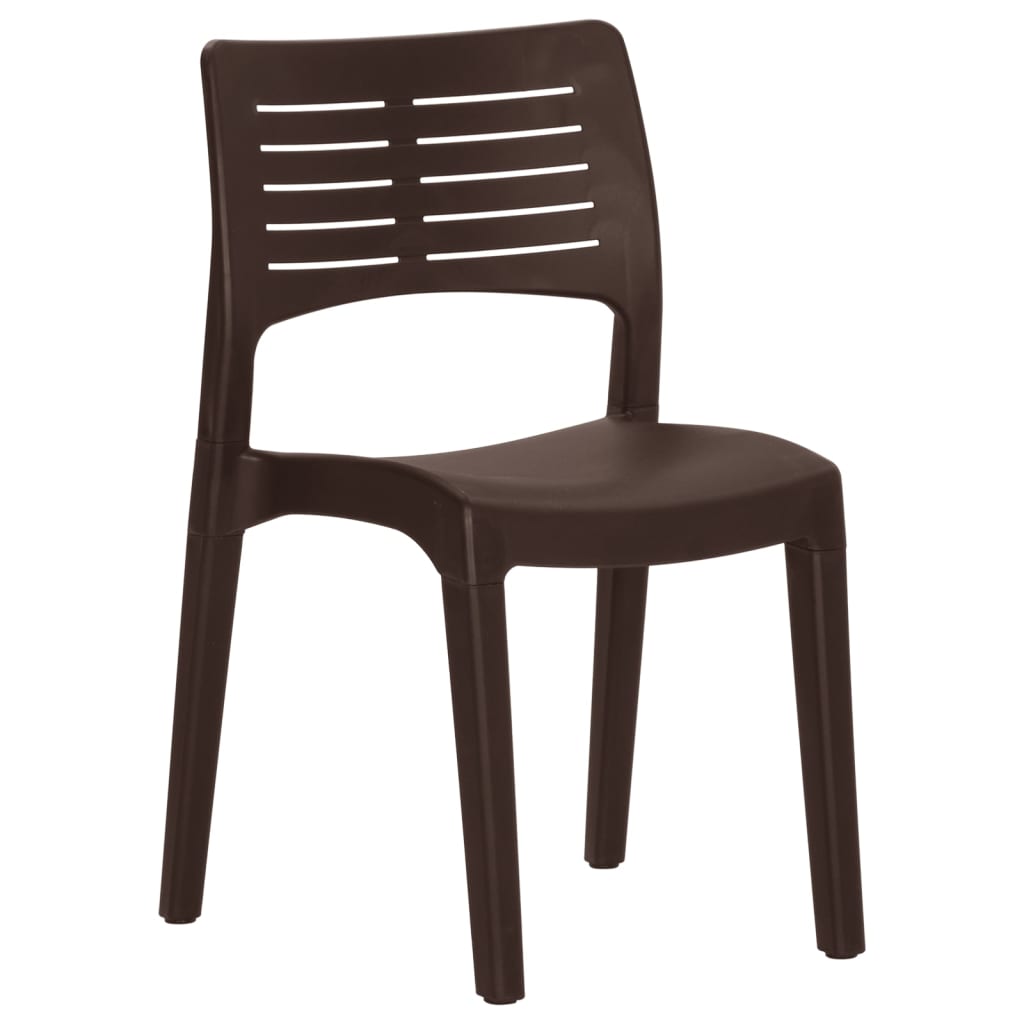 vidaXL Garden Chairs 2 pcs Mocha Polypropylene