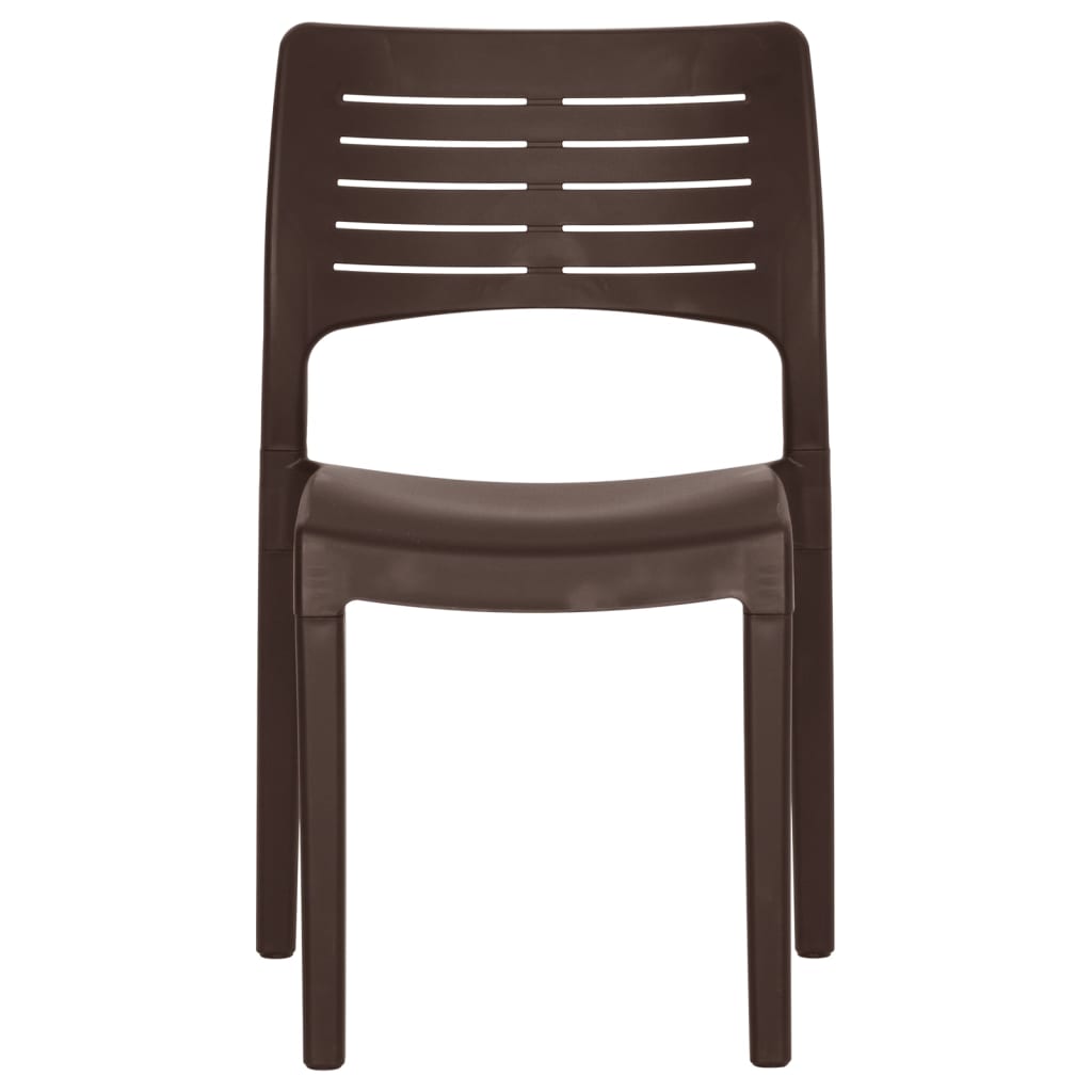 vidaXL Garden Chairs 2 pcs Mocha Polypropylene