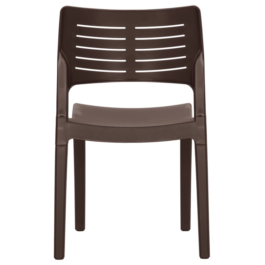 vidaXL Garden Chairs 2 pcs Mocha Polypropylene