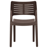 vidaXL Garden Chairs 2 pcs Mocha Polypropylene