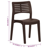 Garden Chairs 2 pcs Mocha Polypropylene