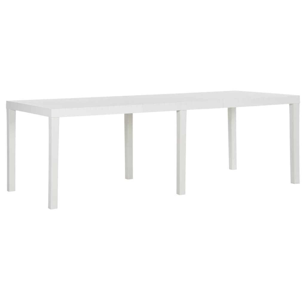 Garden Table 220x90x72 cm PP White