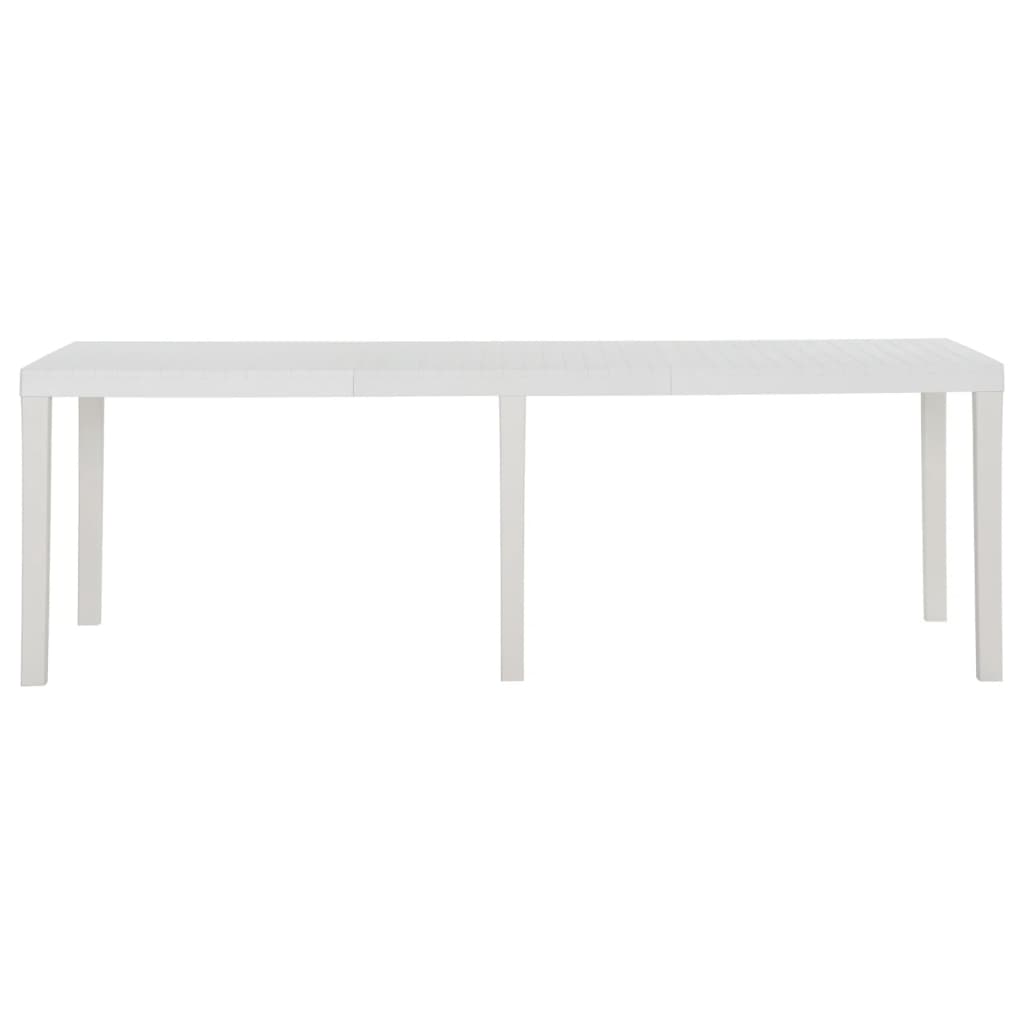 Garden Table 220x90x72 cm PP White