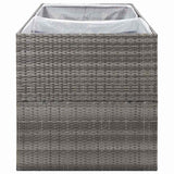 Garden Planter Grey 157x80x80 cm Poly Rattan