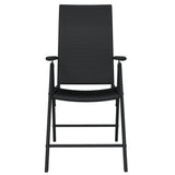 5 Piece Garden Dining Set Black