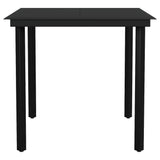 5 Piece Garden Dining Set Black