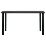 7 Piece Garden Dining Set Black